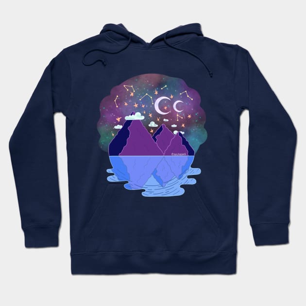 Starry Night Sky Hoodie by copilotjarvis